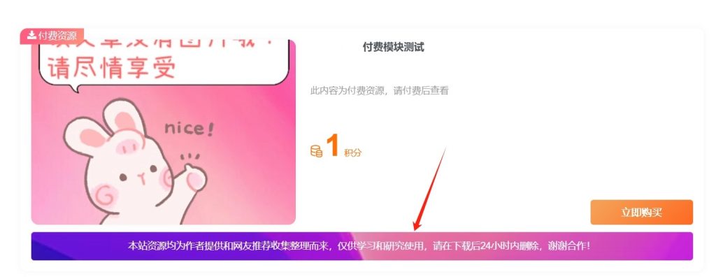 子比主题 – 付费详情说明模块样式-锦瑟博客