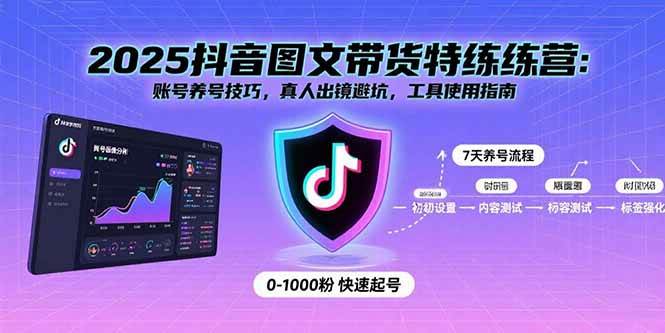 (15861期)2025抖音图文带货特练营:账号养号技巧,真人出镜避坑,工具使用指南-锦瑟博客