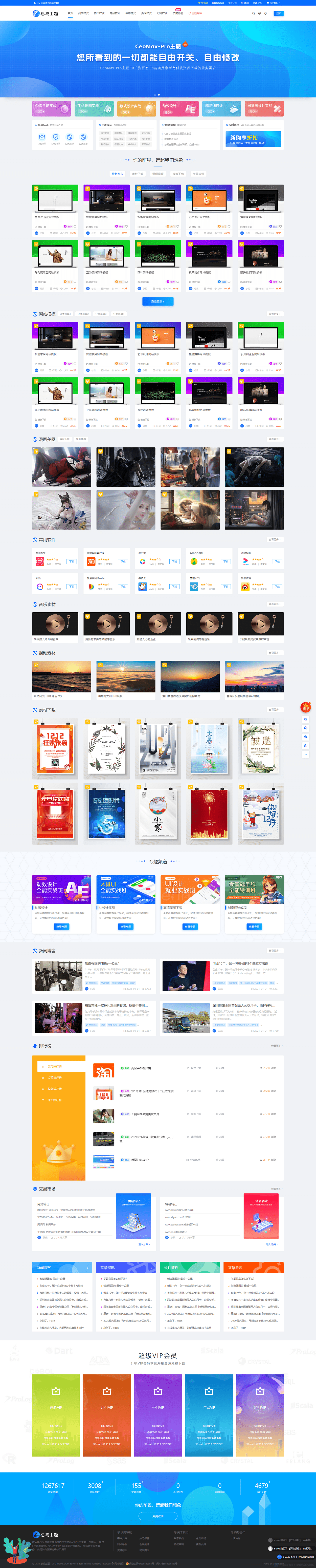 WordPress 虚拟资源下载类主题 CeoMax-Pro_v7.6 开心版-锦瑟博客