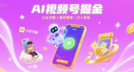 AI视频号掘金 小白可做 操作简单 日入多张-锦瑟博客