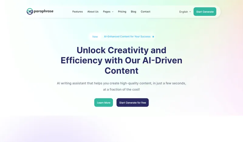 Bootstrap响应式AI写作助手官网源码-锦瑟博客