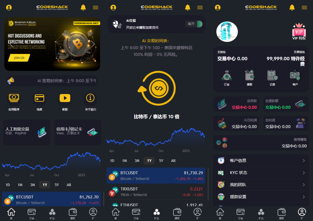 AI 量化投资 + 区块链理财交易所源码（海外版）-锦瑟博客