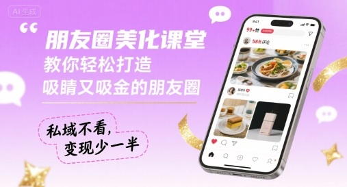 朋友圈美化课堂，教你轻松打造，吸睛又吸金的朋友圈，私域不看，变现少一半-锦瑟博客