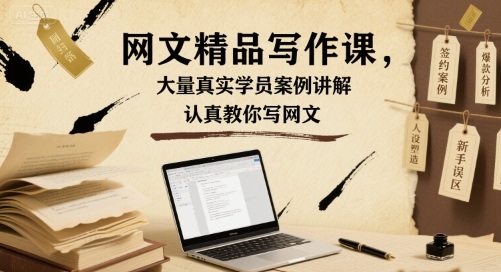 网文精品写作课，大量真实学员案例讲解，认真教你写网文-锦瑟博客